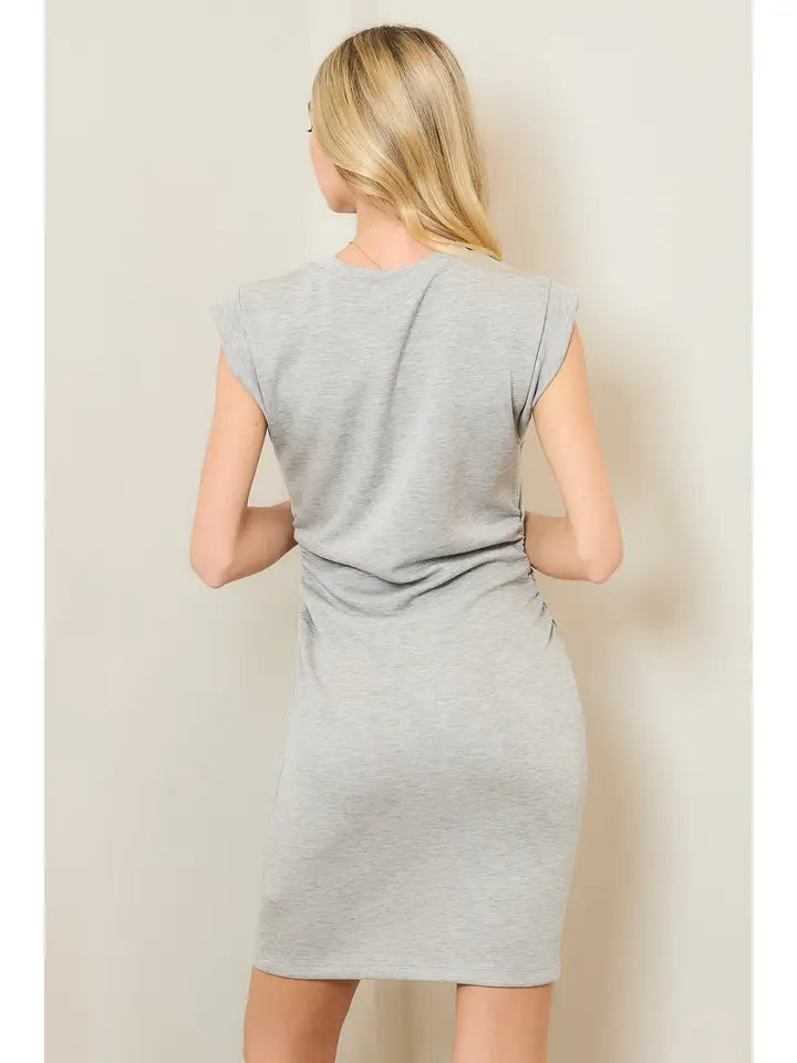 Soft Cinched Waist Mini Dress