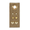 Heart Velvet Stud Gift Set: Gold
