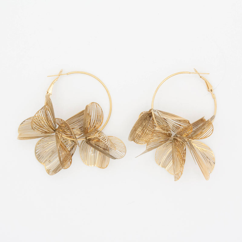 Island Bloom Hoops : Gold