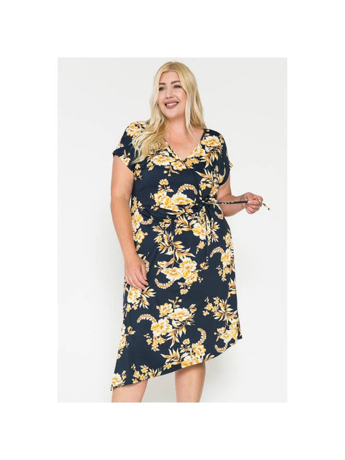 Curvy Flora Midi Dress