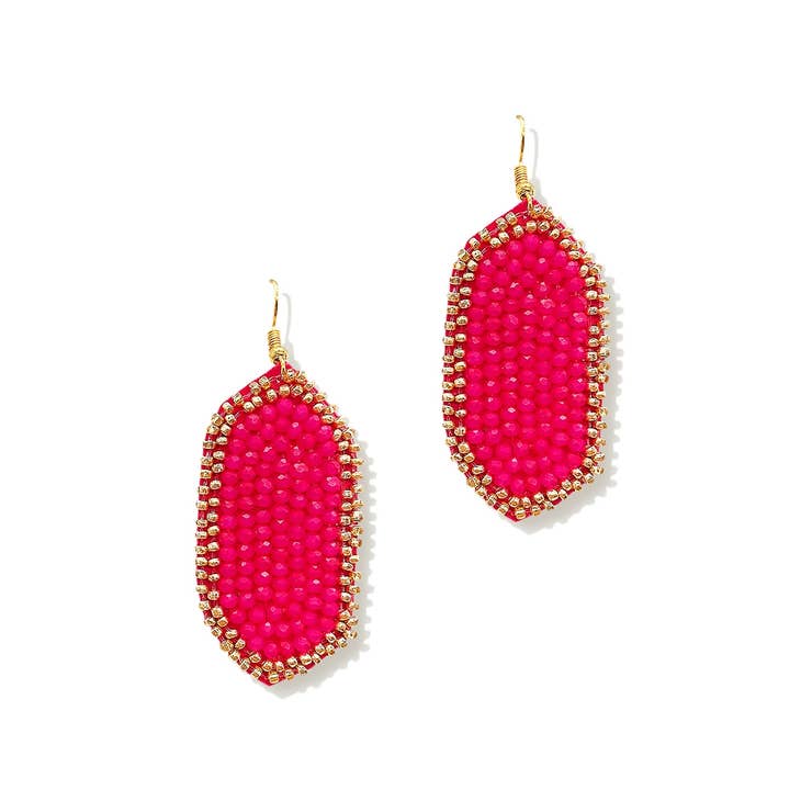 Hot Pink Lily Earrings