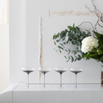Hotel Collection Smoke Stem Coupe Glasses