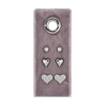 Heart Velvet Stud Gift Set: Silver