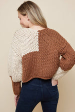 Colorblock Sweater Cardigan