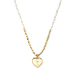 Delicate Stones w/ Cross Necklace