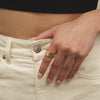 Brave Strong Worthy Adjustable Ring