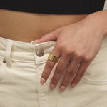 Brave Strong Worthy Adjustable Ring
