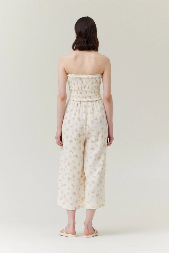 Tie Front Gauze Jumpsuit