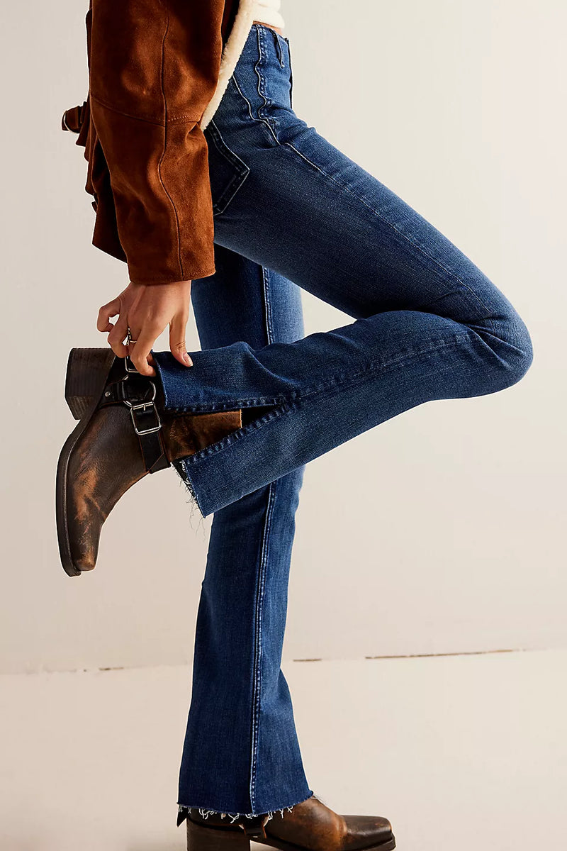 We The Free Level Up Slit Flare Jean