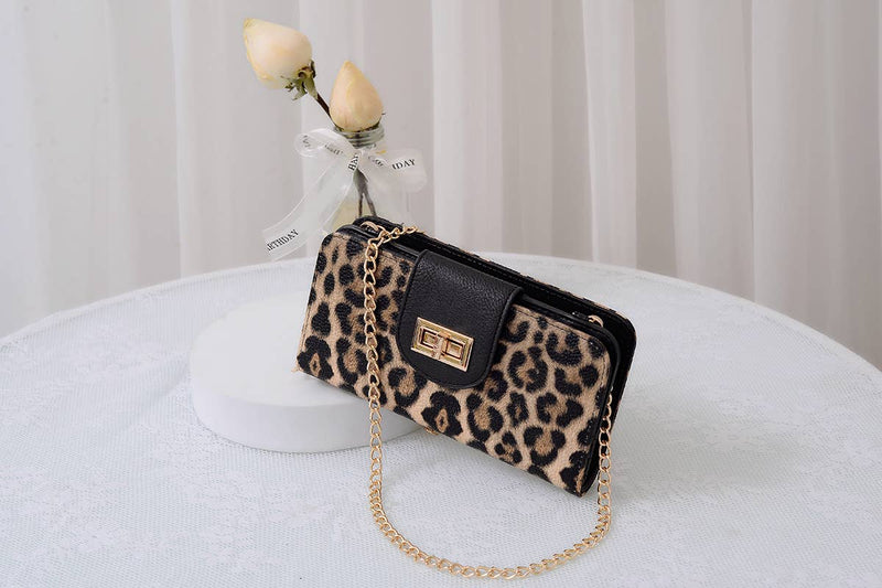 Turn Lock Crossbody Wallet