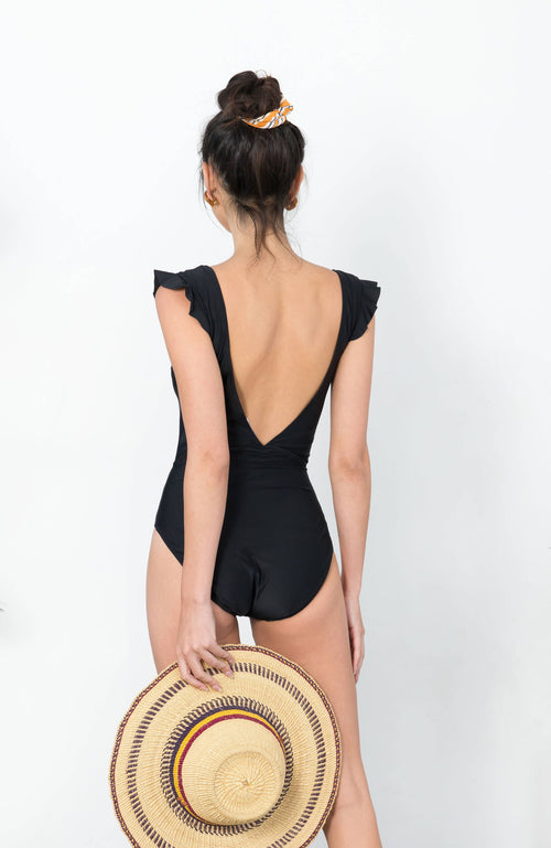 V-Neck Ruffle Swimsuit