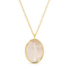 Cross Etched Shell Pendant Necklace