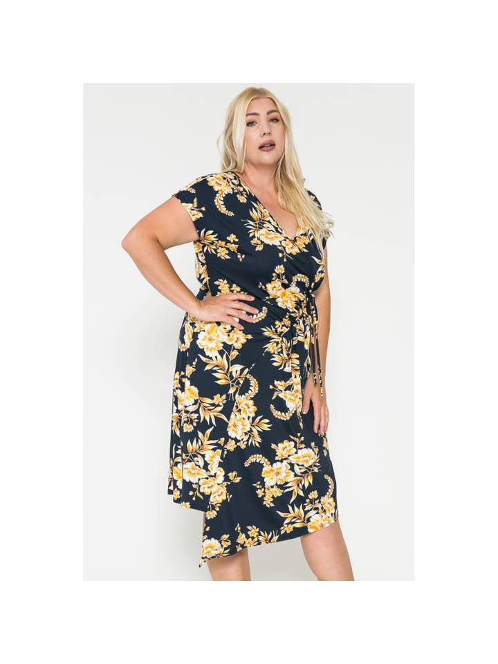Curvy Flora Midi Dress