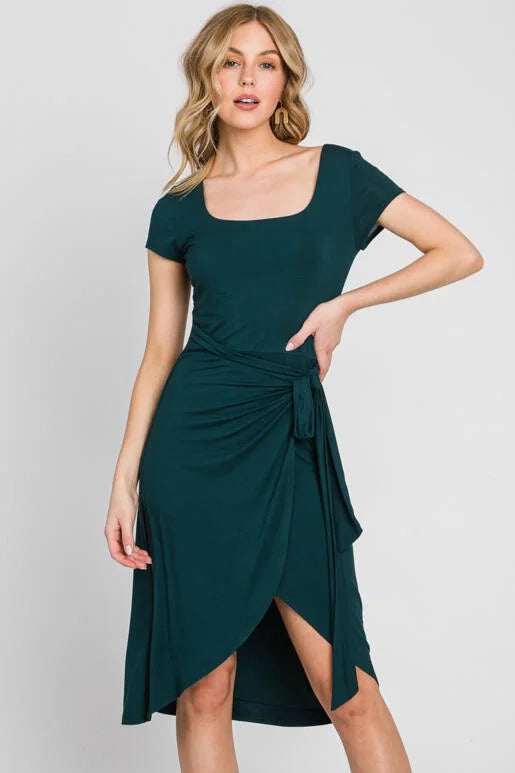 Square Neck Midi Dress