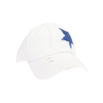 Distressed High Pony Cap with Glitter Star
