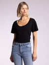 Elijah Scoop Tee -Black