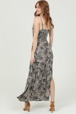 Twist Front Keyhole Maxi Dress