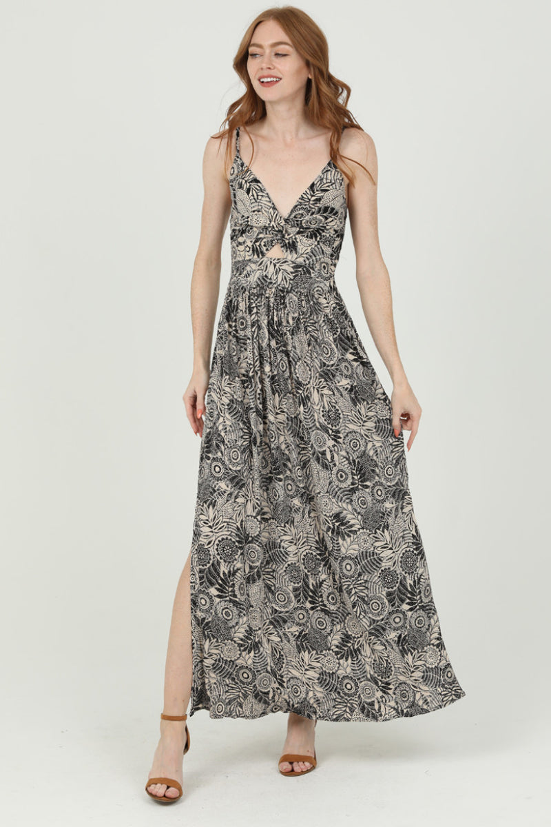 keyhole front maxi dress Women's Maxi Dress High Neck Keyhole Sleeveless Novah