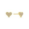 Heart Velvet Stud Gift Set: Silver
