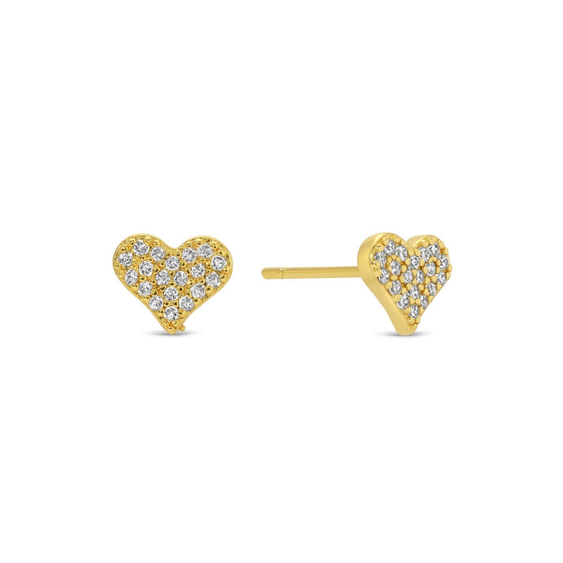 Heart Velvet Stud Gift Set: Silver