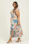 Curvy Fog Flowy Dress