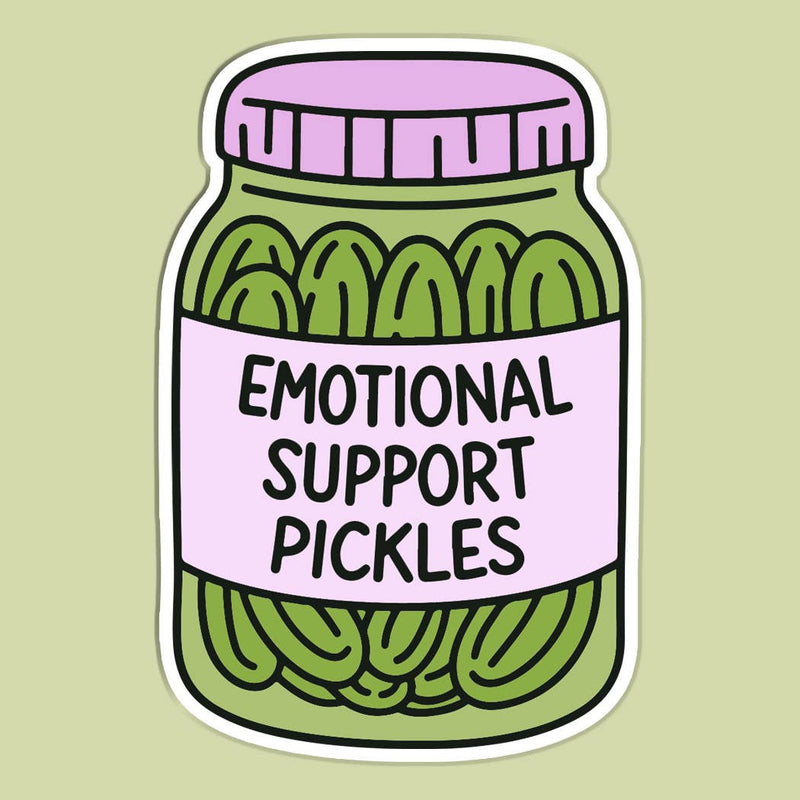 Emotional Support Pickles Sticker