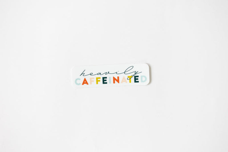 Colorful Heavily Caffeinated Stickers