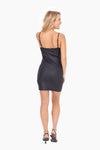 Square Neck Bodycon Dress - Black