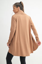 Cozy Traveling Cardigan - Mocha Mousse