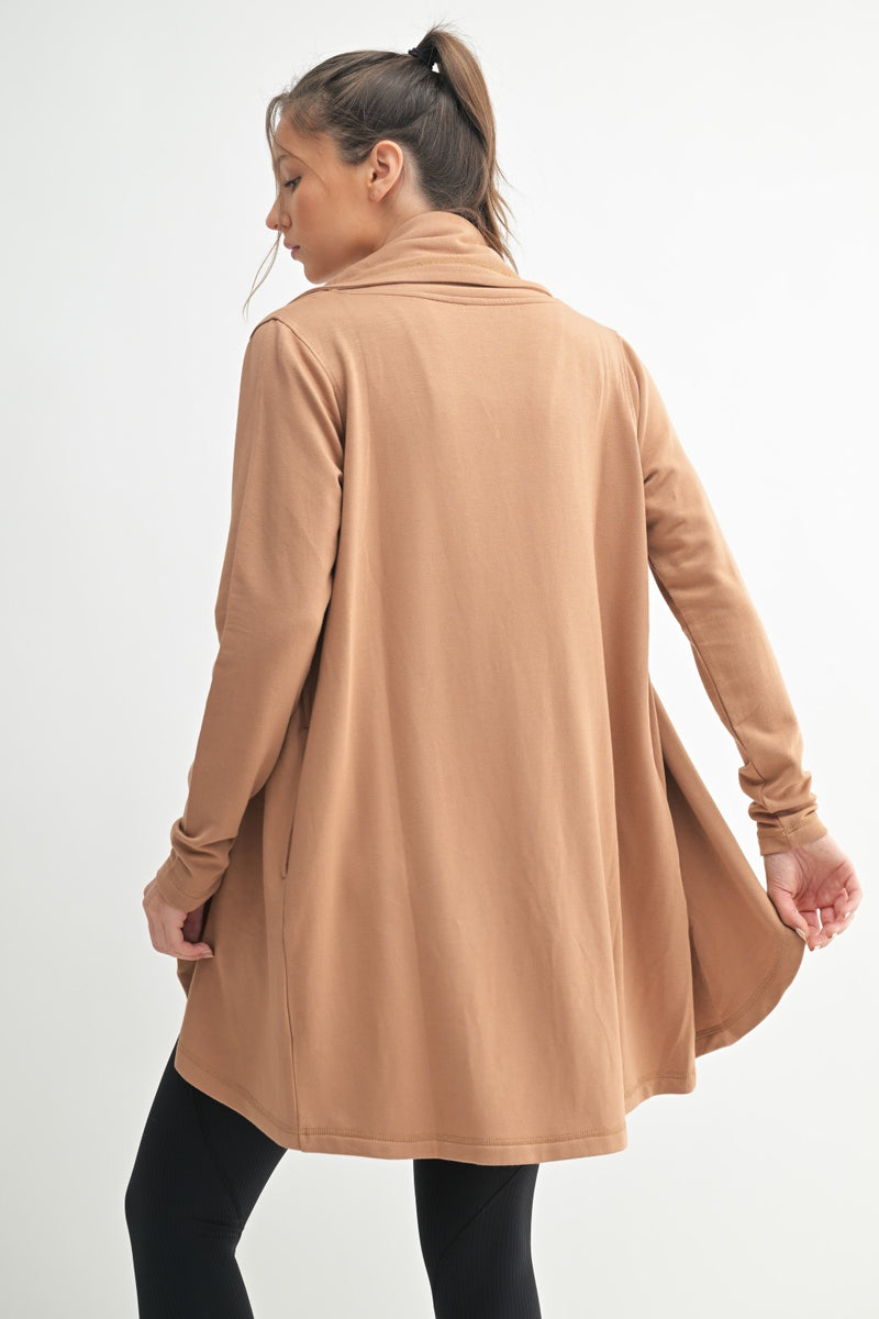 Cozy Traveling Cardigan - Mocha Mousse