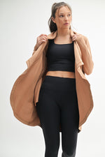 Cozy Traveling Cardigan - Mocha Mousse