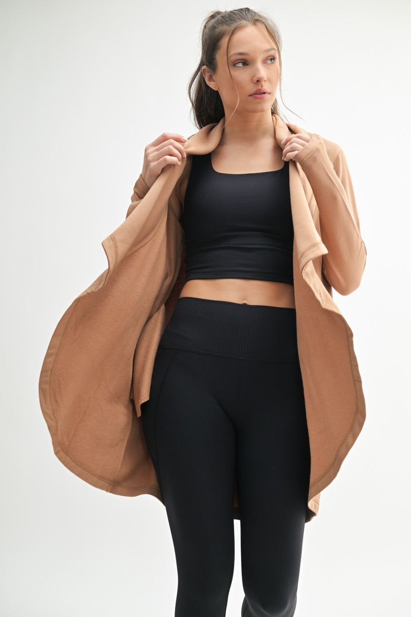 Cozy Traveling Cardigan - Mocha Mousse