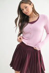 Curvy Ribbed Button Down Cardigan