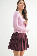 Curvy Ribbed Button Down Cardigan