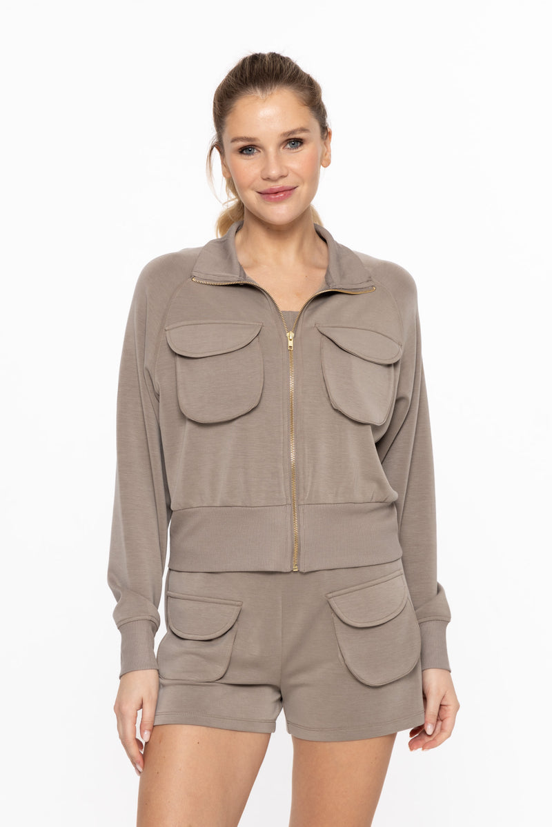 Urban Mock Zip-Up Jacket