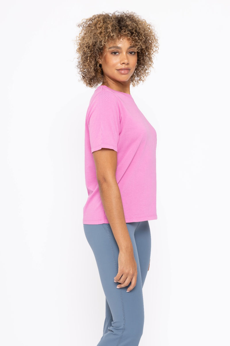 Classic Boxy Fit Tee -Fuschia