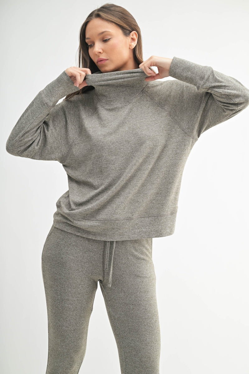 Brushed Hacci Pullover - Urban Grey