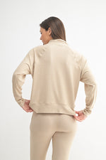 Brushed Hacci Cowl Neck Pullover