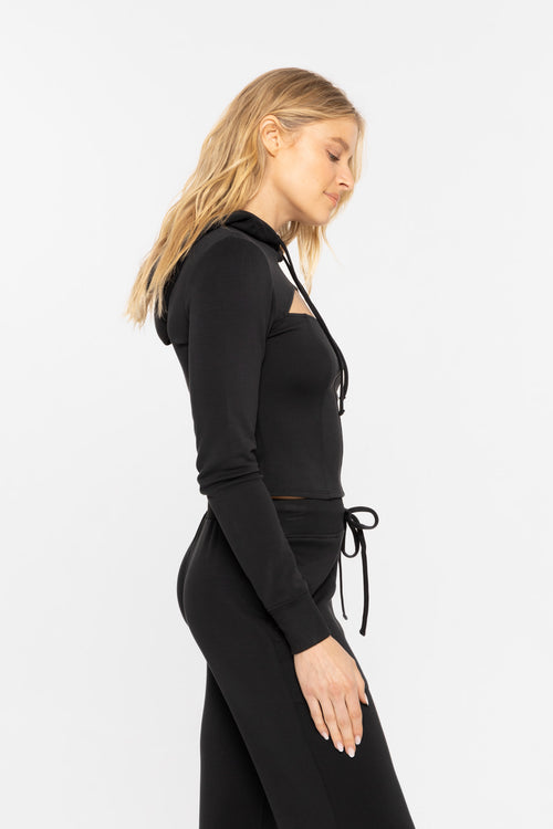 Corsetedge Statement Hoodie - Black