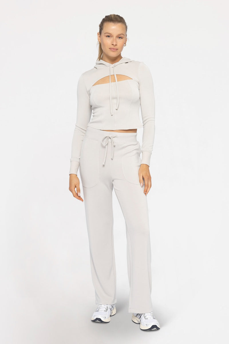 Corsetedge Statement Hoodie - Pale Grey