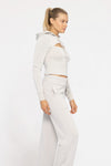 Corsetedge Statement Hoodie - Pale Grey