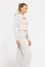 Corsetedge Statement Hoodie - Pale Grey