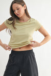 Curvy Essential Short Sleeve - Khaki