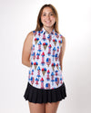 'Merica Ladies Sunday Swagger Sleeveless Polo