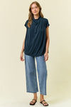 DRAPED SHOULDER DOLMAN CUPRO TOP