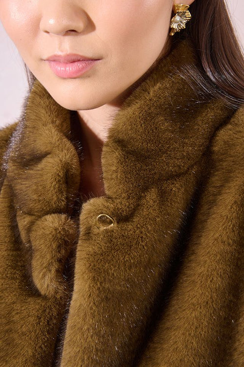 Brown Khaki Woven Coat