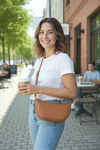 Nuage Bleu Italian Leather Pisang Crossbody