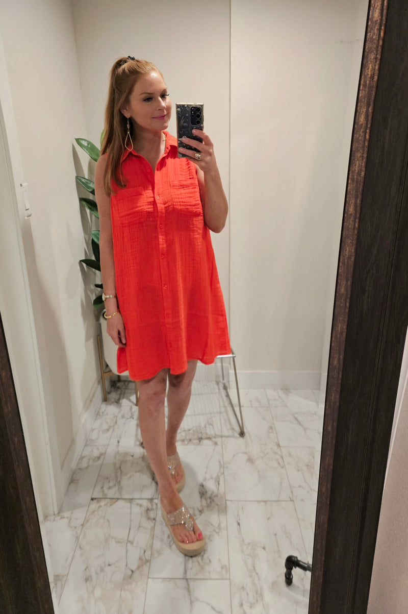 New Light Mini Dress - Cabana Red