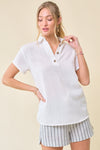 Placket Drop Shoulder Top