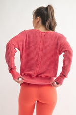 Waffle Boat Neck Sweater